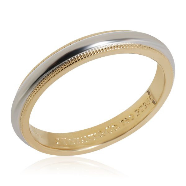 Rings Tiffany Co Classic 3 mm Milgrain Wedding Band in 18K Yellow Gold Platinum