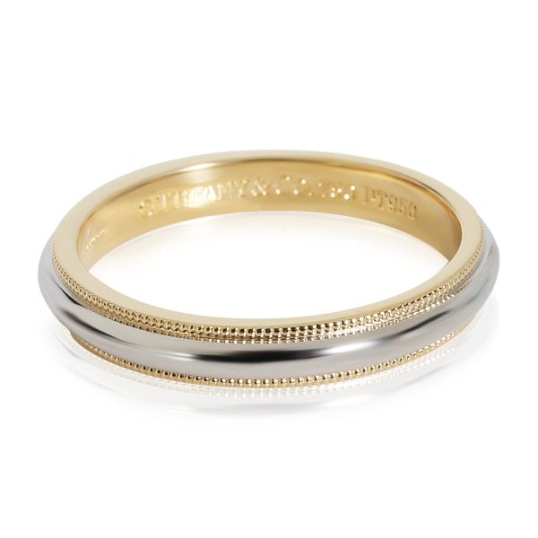 Tiffany Co Tiffany Co Classic 3 mm Milgrain Wedding Band in 18K Yellow Gold Platinum