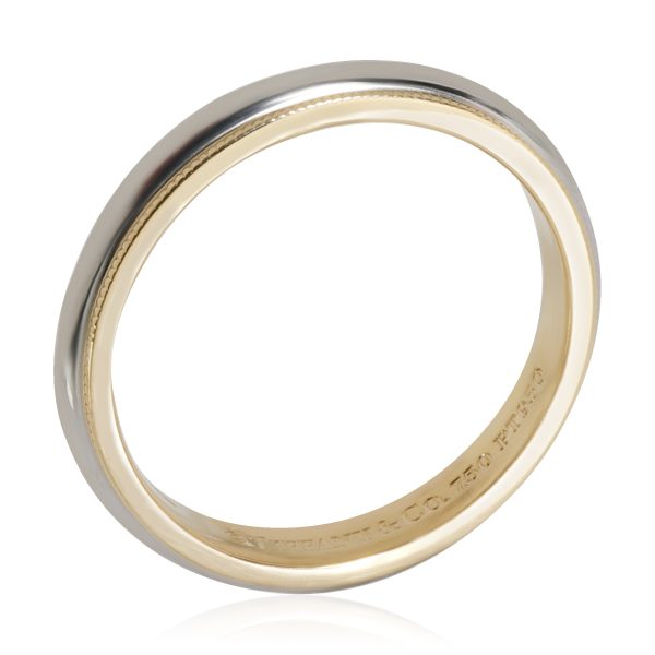 Tiffany Co Classic 3 mm Milgrain Wedding Band in 18K Yellow Gold Platinum Tiffany Co Classic 3 mm Milgrain Wedding Band in 18K Yellow Gold Platinum