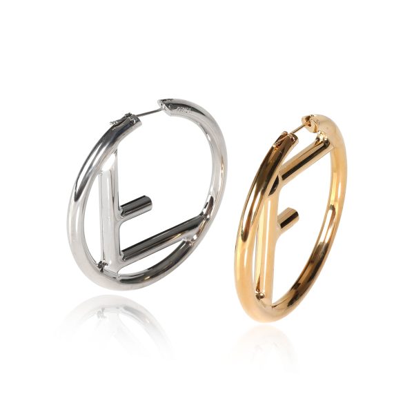 117034 sv Fendi F is Fendi Hoop Earring in Aluminum