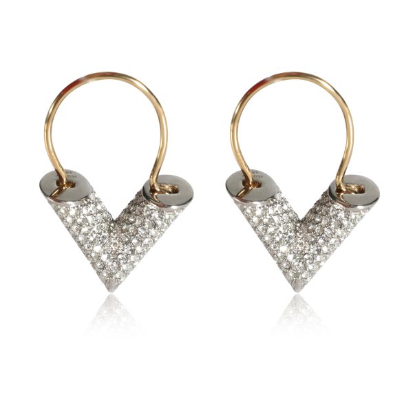 117045 sv Louis Vuitton Essential V Crystal Pave Earrings