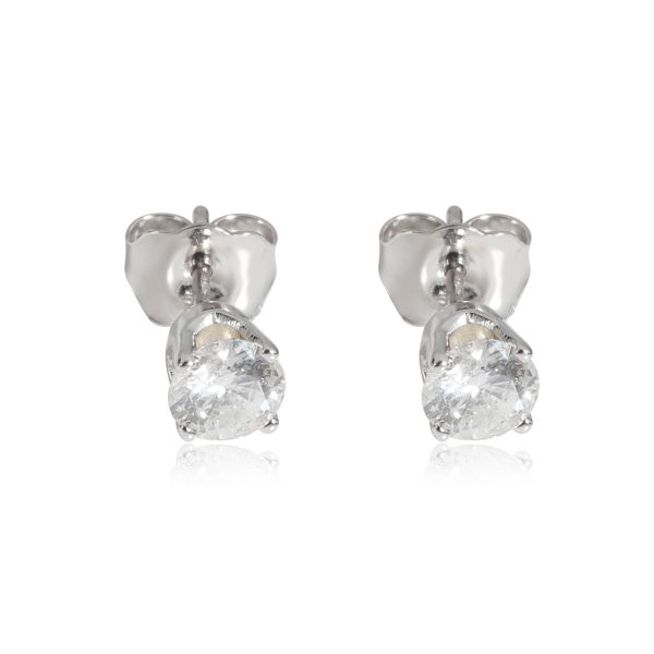 Diamond Stud Earring in 14k White Gold 075 CTW Diamond Stud Earring in 14k White Gold 075 CTW