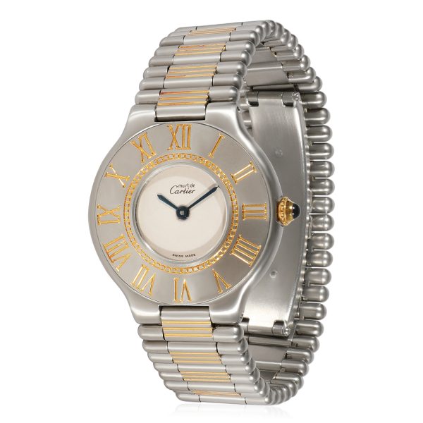 Cartier Must de Cartier 21 9010 Womens Watch in Gold PlateStainless Steel Cartier Must de Cartier 21 9010 Womens Watch in Gold PlateStainless Steel