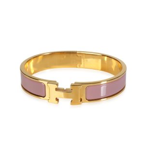 Hermès Gold Plated Clic H Bracelet Louis Vuitton Anvelope Card Holder Multicolor