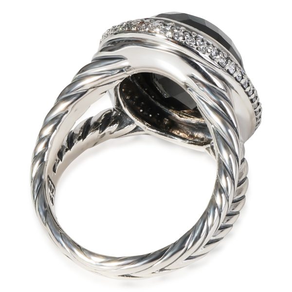 117214 bv a3599522 80c1 48bf b2f2 9fb38bc93ddf David Yurman Black Onyx Diamond Cocktail Ring Sterling Silver 081 Ctw