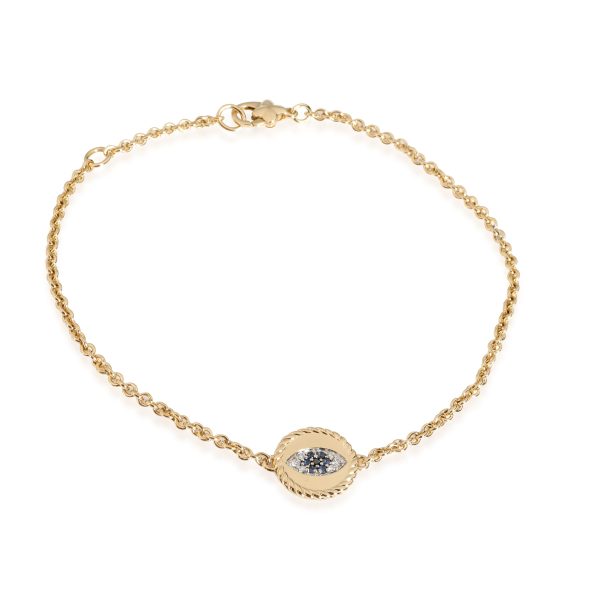 David Yurman Cable Collectibles Evil Eye Bracelet in 18k Yellow Gold 036 CTW David Yurman Cable Collectibles Evil Eye Bracelet in 18k Yellow Gold 036 CTW