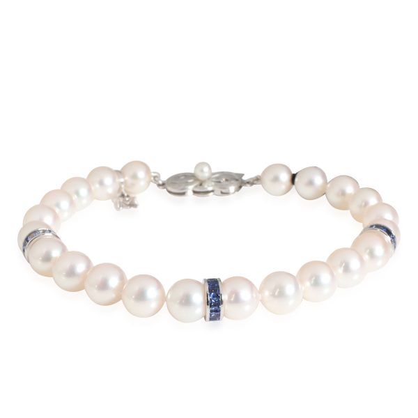 Mikimoto Sapphire Pearl Bracelet in 18K White Gold Mikimoto Sapphire Pearl Bracelet in 18K White Gold