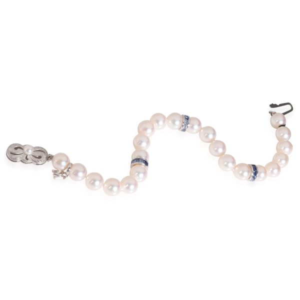 117253 pv 10feb6ab 057f 4821 bfc9 4dfee6db80d7 Mikimoto Sapphire Pearl Bracelet in 18K White Gold