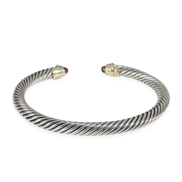 117265 bv 3d23268f 446e 4996 9494 bed49965f0e1 David Yurman Cable Garnet Cuff in 14K Yellow GoldSterling Silver