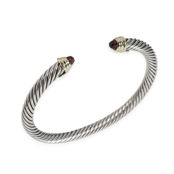 117265 pv 105cbcbb 2876 4d4a be70 45944c2995a9 David Yurman Cable Garnet Cuff in 14K Yellow GoldSterling Silver