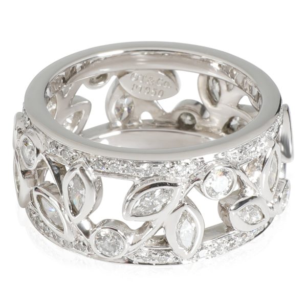 Tiffany Co Vine 88 mm Wide Diamond Band in Platinum 125 CTW Tiffany Co Vine 88 mm Wide Diamond Band in Platinum 125 CTW