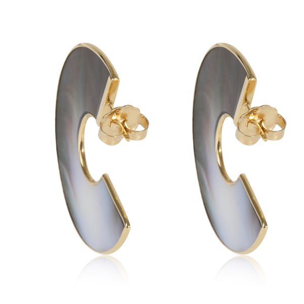 117344 bv b15ba154 5723 4e68 9df5 0b7816e8e255 Ippolita Polished Rock Candy Shell Slices Hoop Earring in 18K Yellow Gold