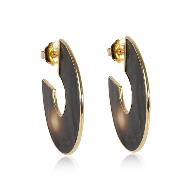 Ippolita Polished Rock Candy Shell Slices Hoop Earring in 18K Yellow Gold Ippolita Polished Rock Candy Shell Slices Hoop Earring in 18K Yellow Gold