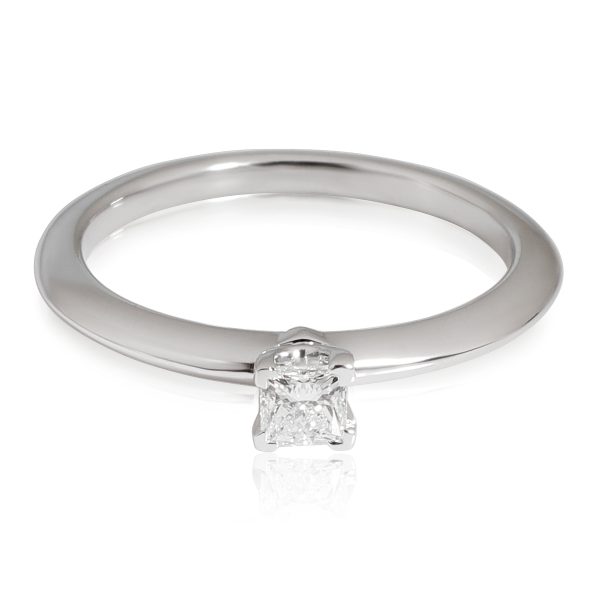 Rings Tiffany Co Diamond Princess Cut Engagement Ring in Platinum D VS1 018 CTW