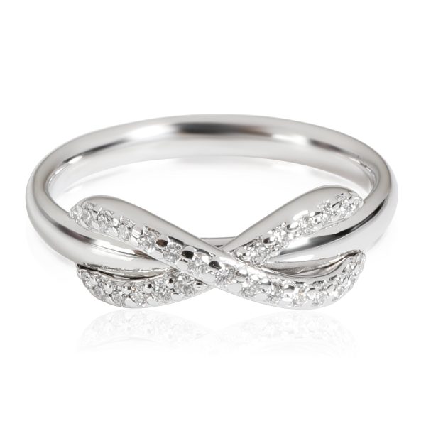 Tiffany Co Infinity Diamond Ring in 18K White Gold 013 CTW Tiffany Co Infinity Diamond Ring in 18K White Gold 013 CTW