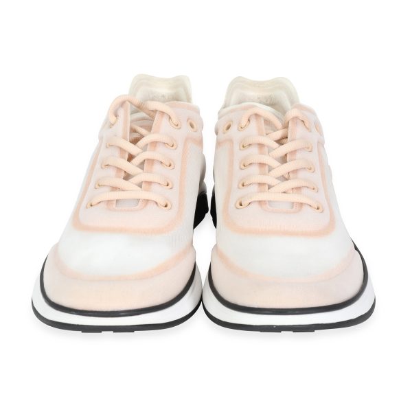 117453 pv Chanel Chanel CC Logo Sneaker White Rose Black 41 EUR