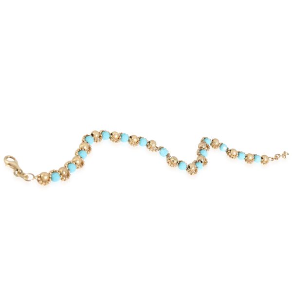 117464 pv Turquoise Bracelet in 14k Yellow Gold