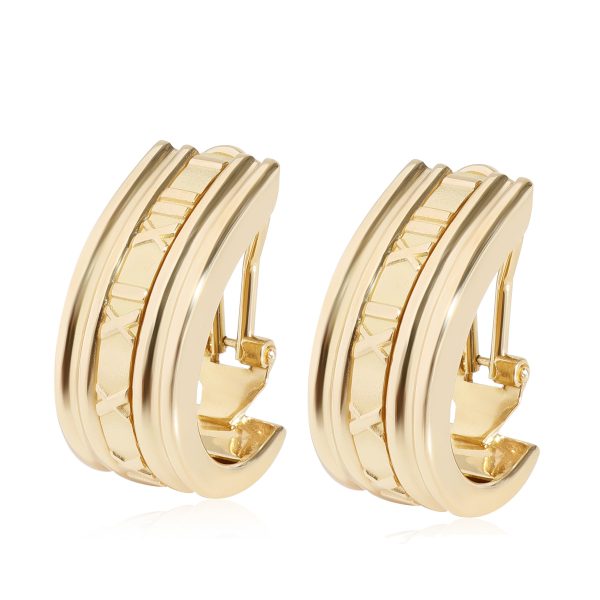 117520 sv Tiffany Co Atlas Earrings in 18k Yellow Gold