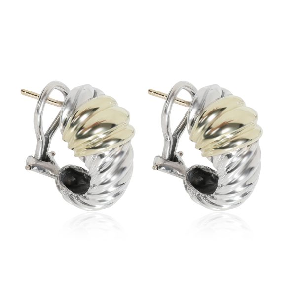 117521 sv David Yurman Shrimp Earrings in 14k Yellow GoldSterling Silver