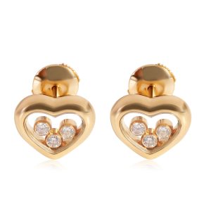 Chopard Happy Diamond Heart Earrings in 18k Yellow Gold 03 CTW Louis Vuitton Amazon Shoulder Bag Monogram Brown