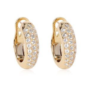 Cartier Mini Hoop Diamond Earrings in 18K Yellow Gold 140 CTW Louis Vuitton Alma BB Handbag Epi Leather