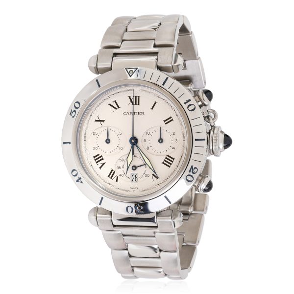 Cartier Pasha Chrono 1050 Mens Watch in Stainless Steel Cartier Pasha Chrono 1050 Mens Watch in Stainless Steel