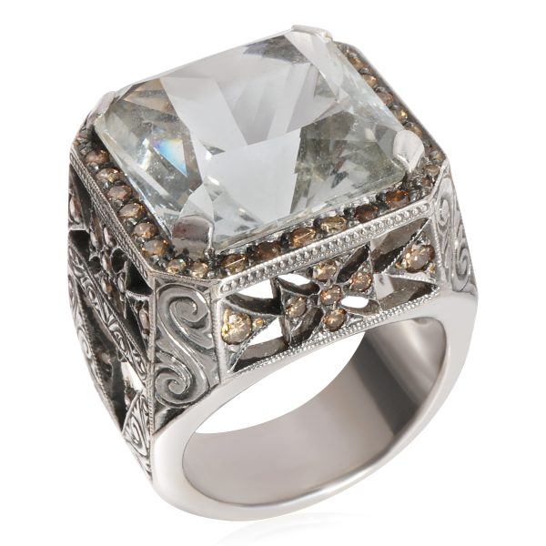 117562 av 845999bb 87e6 43aa b375 902b82669e94 Loree Rodkin Topaz Diamond Fashion Ring in 18K White Gold 042 CTW