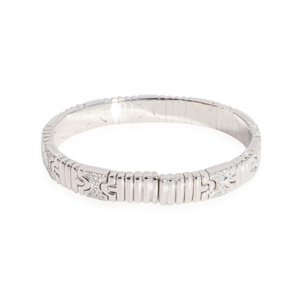 117564 pv 6a51c109 5a00 4f32 b43d dc81b1099488 Bulgari Parentesi Diamond Cuff in 18k White Gold 075 CTW