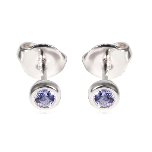 Tiffany Co Elsa Peretti Tanzanite Stud Earring in Sterling Silver Tiffany Co Elsa Peretti Tanzanite Stud Earring in Sterling Silver