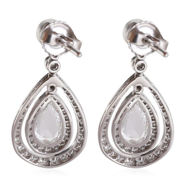 117759 pv d8e6e1f0 ce8d 473e 9298 8cce422c77ca Rose Cut Diamond Drop Earring in Platinum G H VS 200 CTW