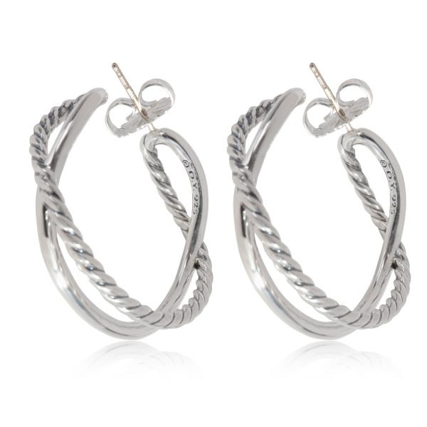 117815 bv 830061a2 813f 4098 943a ea784b0fbf17 David Yurman Crossover Hoop Earring in Sterling Silver