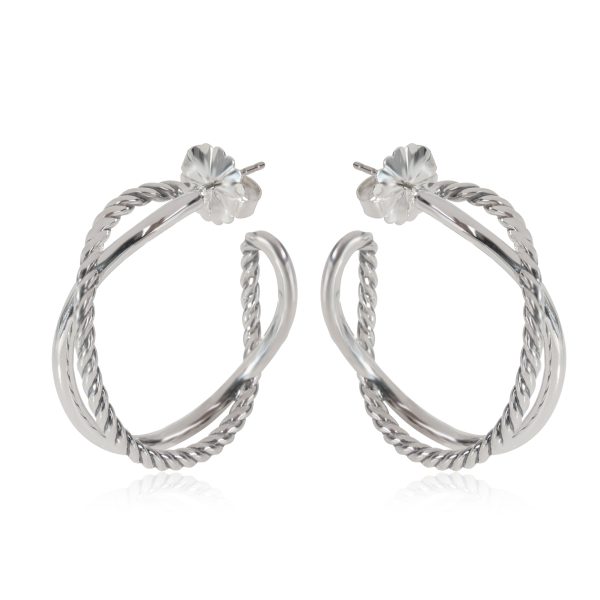 117815 sv 58df9243 6b10 4c58 9167 242598e87875 David Yurman Crossover Hoop Earring in Sterling Silver