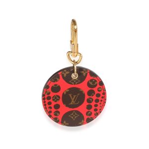 Louis Vuitton x Yayoi Kusama Red Infinity Dots Monogram Canvas Bag Charm Fendi Peekaboo Leather Handbag Brown