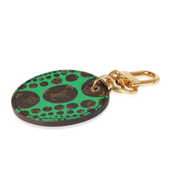 117950 stamp Louis Vuitton x Yayoi Kusama Green Infinity Dots Monogram Canvas Bag Charm