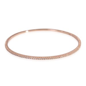 La Reina Diamond Bangle in 18k Rose Gold 1 CTW Cartier C de Cartier Diamond Band in Platinum 004 CTW