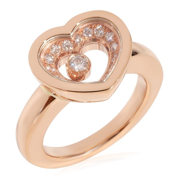 118150 av 1d3a28e1 31e5 4b50 88b0 d9c28158a0fa Chopard Happy Diamonds Ring in 18K Rose Gold 024 CTW