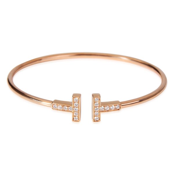 Tiffany Co T Wire Diamond Bracelet in 18K Rose Gold Tiffany Co T Wire Diamond Bracelet in 18K Rose Gold