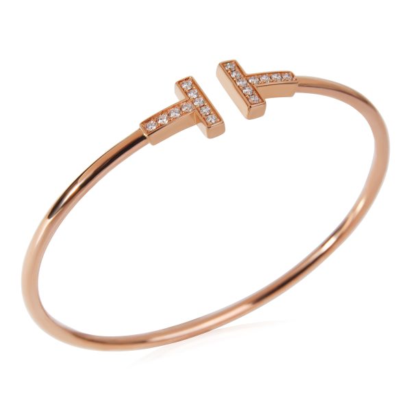 118356 pv Tiffany Co T Wire Diamond Bracelet in 18K Rose Gold