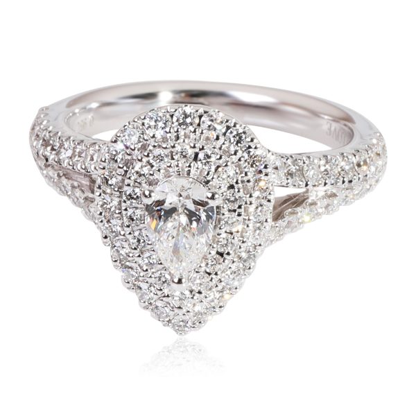 Vera Wang Diamond Engagement Ring in 18K White Gold H SI2 095 CTW Vera Wang Diamond Engagement Ring in 18K White Gold H SI2 095 CTW