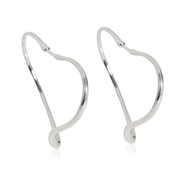 Tiffany Co Elsa Peretti Open Heart Hoop Medium Earrings in Sterling Silver Tiffany Co Elsa Peretti Open Heart Hoop Medium Earrings in Sterling Silver