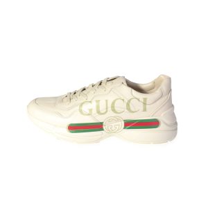 Gucci Gucci Rhython Leather Sneaker Logo 12 UK Cart