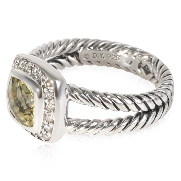 David Yurman David Yurman Albion Citrine Diamond Ring in Sterling Silver 017 CTW