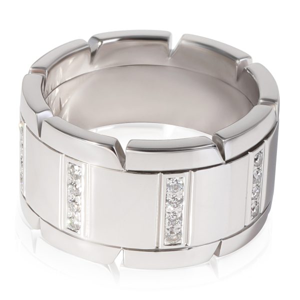 Rings Cartier Tank Francaise Diamond Band in 18k White Gold 04 CTW