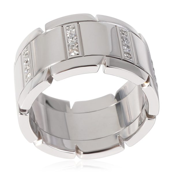 Band White Gold Cartier Tank Francaise Diamond Band in 18k White Gold 04 CTW