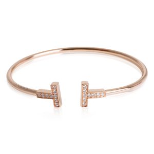 Tiffany Co Tiffany T Diamond Bangle in 18K Rose Gold 022 CTW Louis Vuitton Monogram Mahina Scala Mini Shoulder Bag