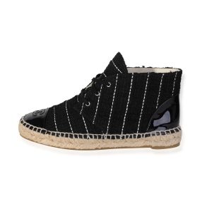 Chanel Chanel Espadrilles Black Tweed 38 EUR Cart