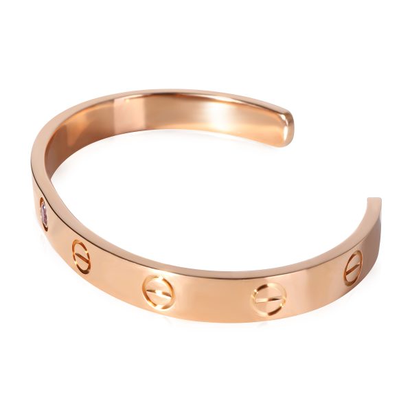 119115 sv Cartier Love Amethyst Cuff Bracelet in 18k Rose Gold