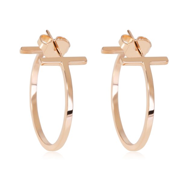 Tiffany Co T Hoop Earring in 18k Rose Gold Size Medium Tiffany Co T Hoop Earring in 18k Rose Gold Size Medium