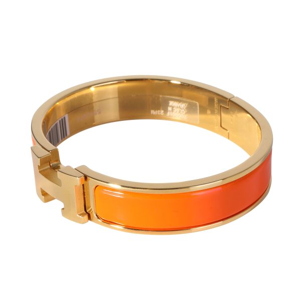 119232 sv Hermès Clic H Bracelet in Orange