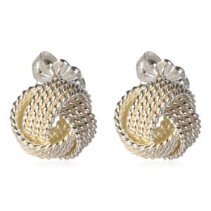 Tiffany Co Tiffany Twist Earrings in 925 Sterling Silver Louis Vuitton Cava Roseberry Damier 2WAY Bag Brown